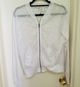 See- through white sweater